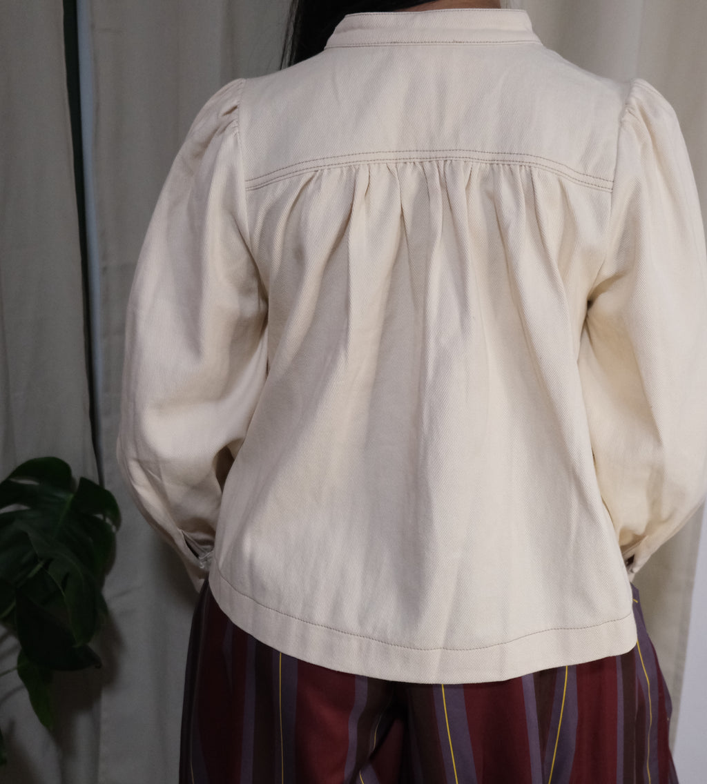 Puff Sleeve Denim Jacket