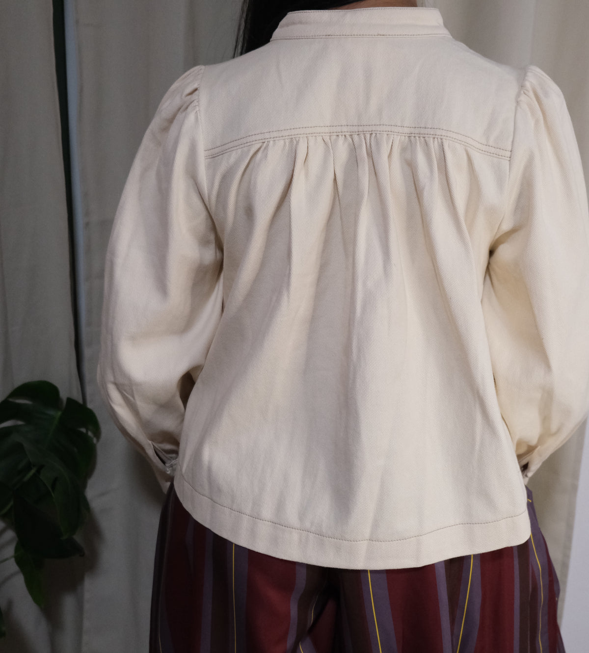 Puff Sleeve Denim Jacket
