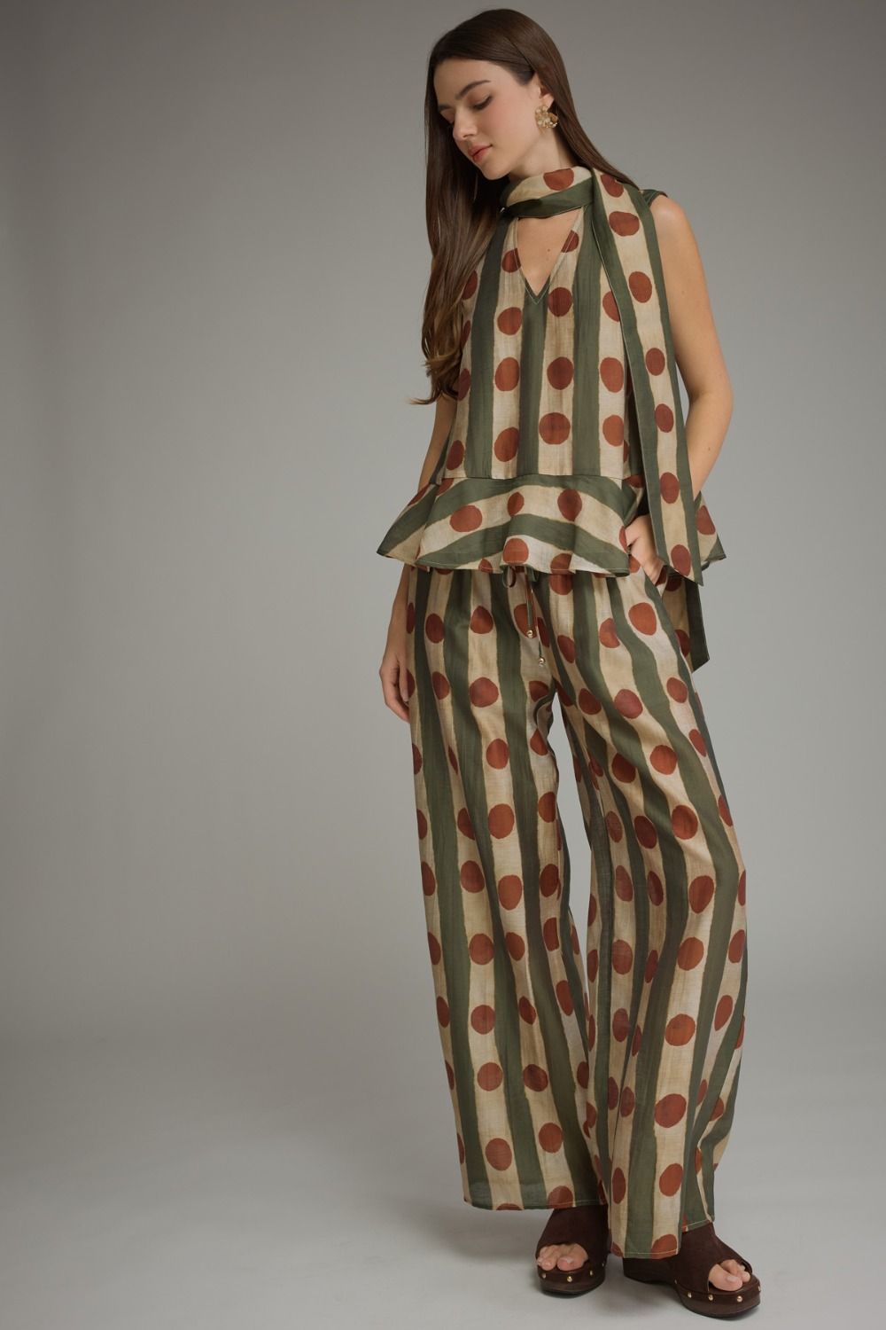 Printed Scarf Detail Set